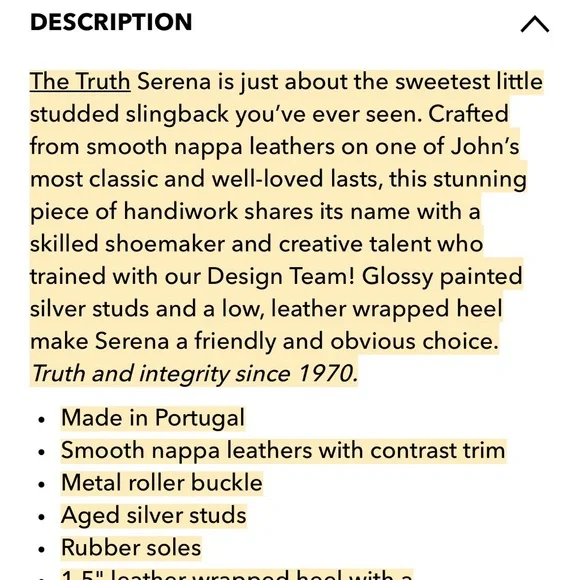 John Fluevog Red Slingback Heels with Gold Accents “Serena” - Picture 7 of 7